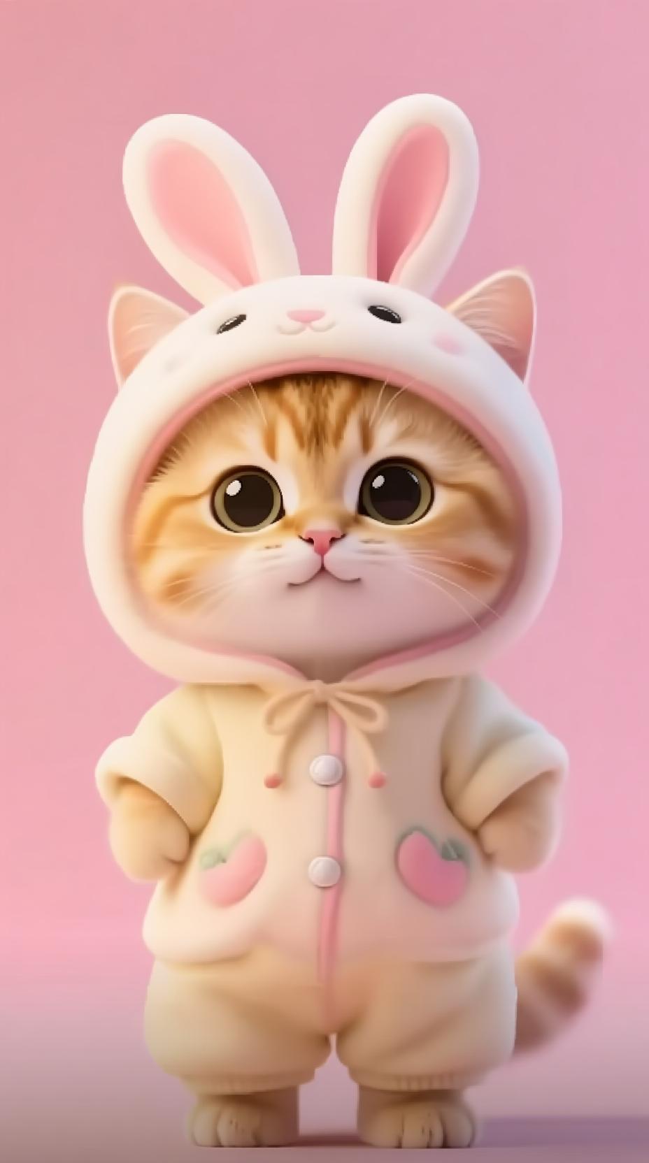 Cartoon cute little cat Fashu Sanda