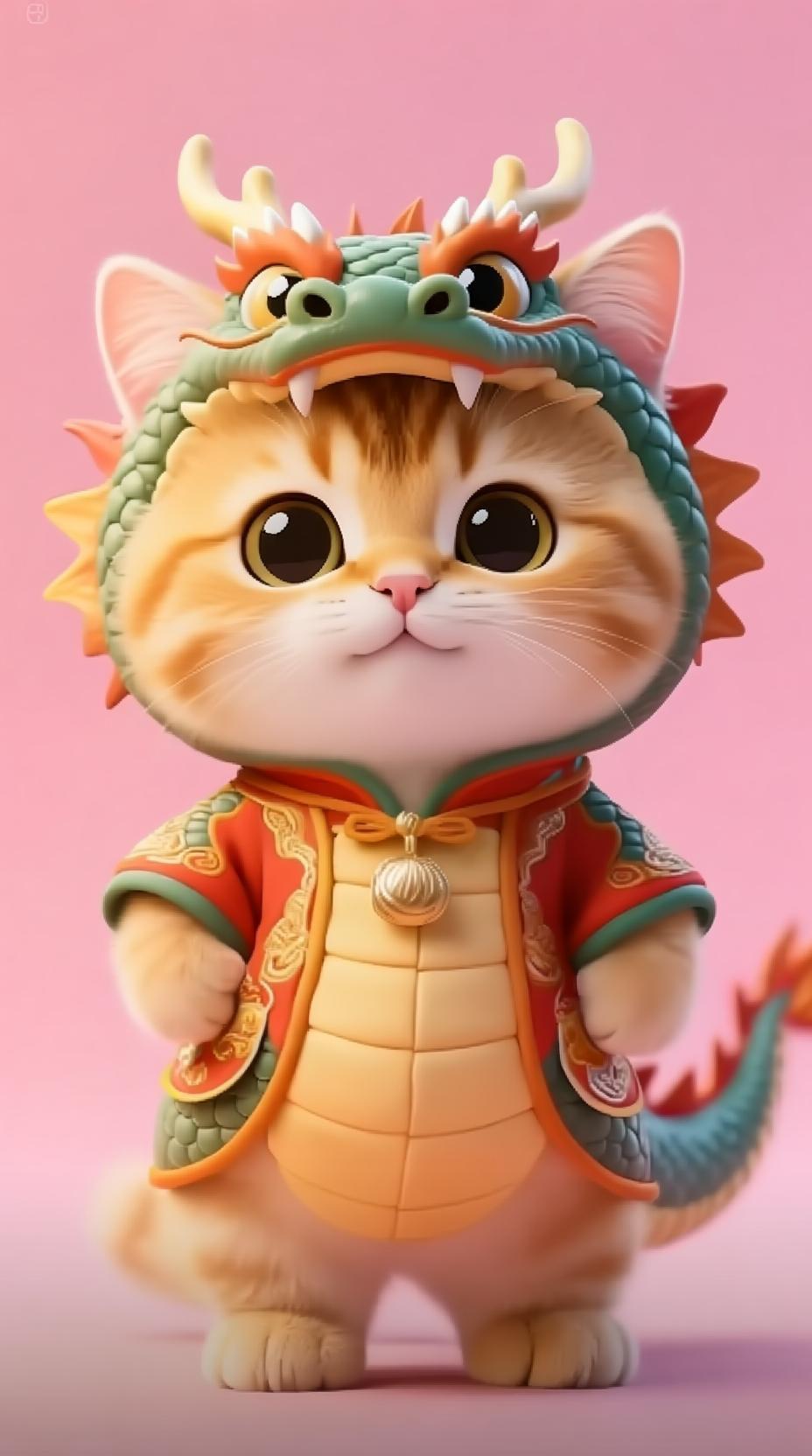 Cartoon cute little cat Fashu Sanda