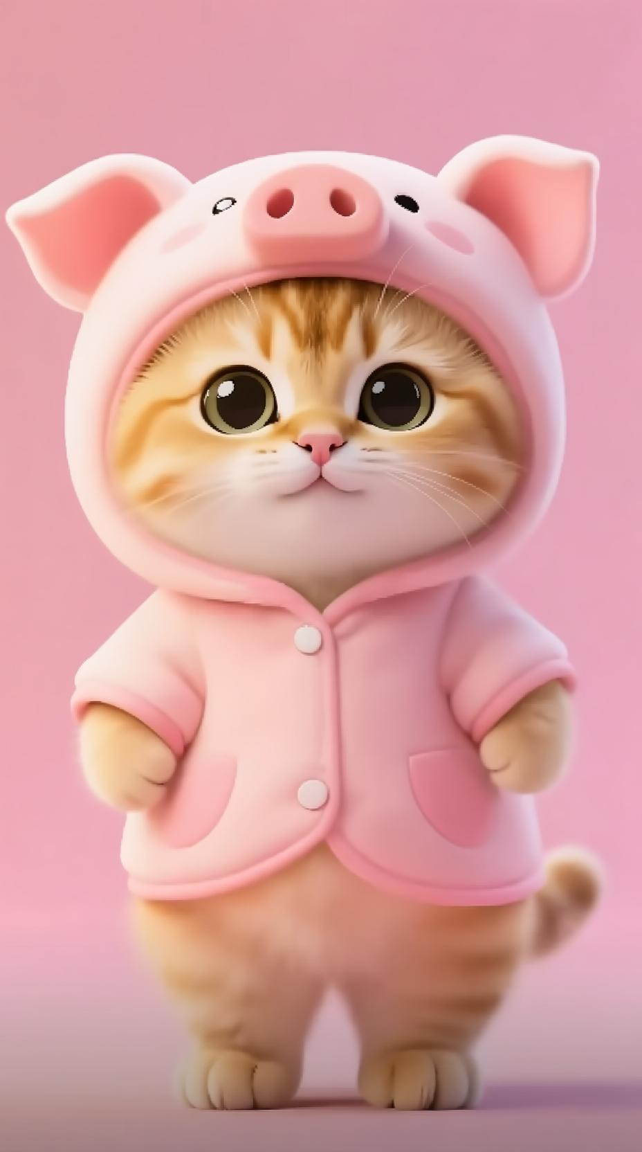 Cartoon cute little cat Fashu Sanda