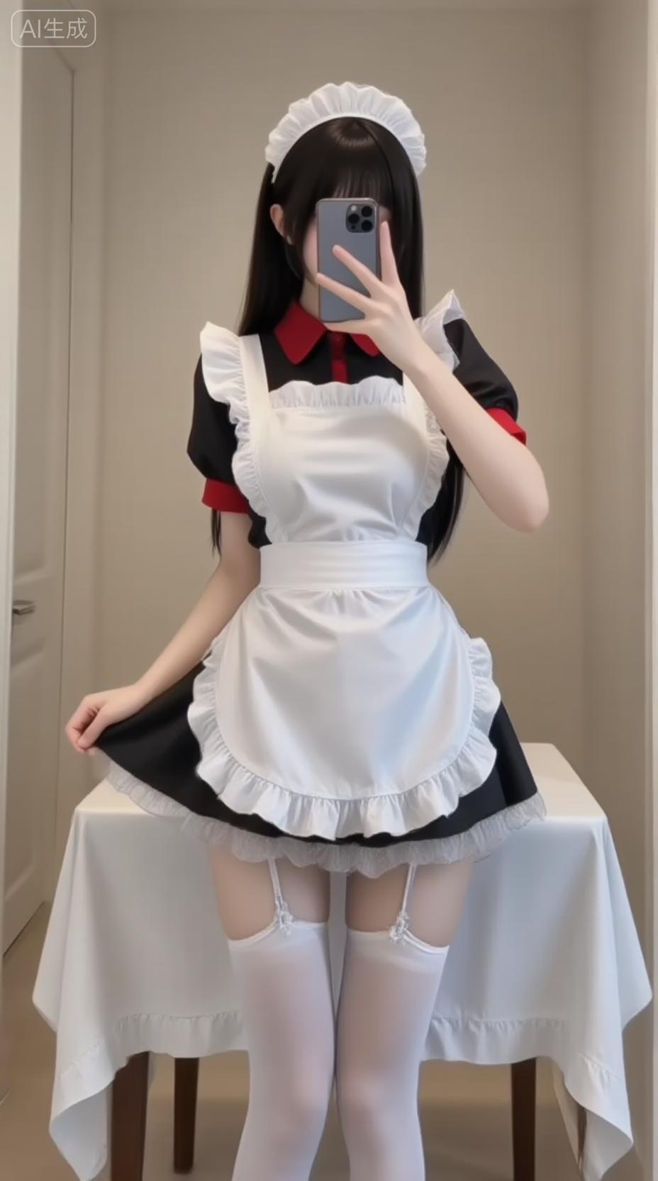 TikTok Xiaohongshu holding a mobile phone selfie beauty