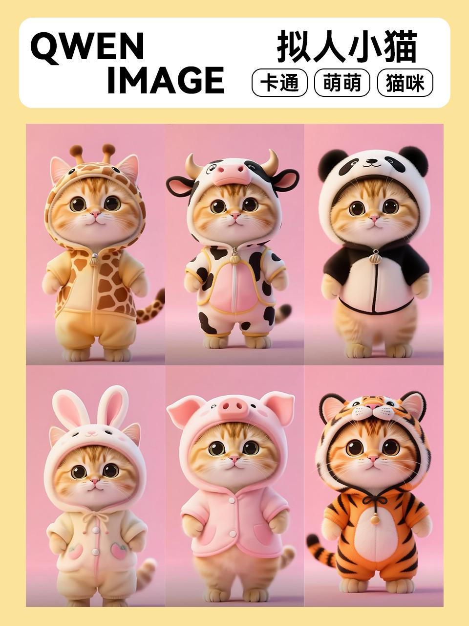 Cartoon cute little cat Fashu Sanda