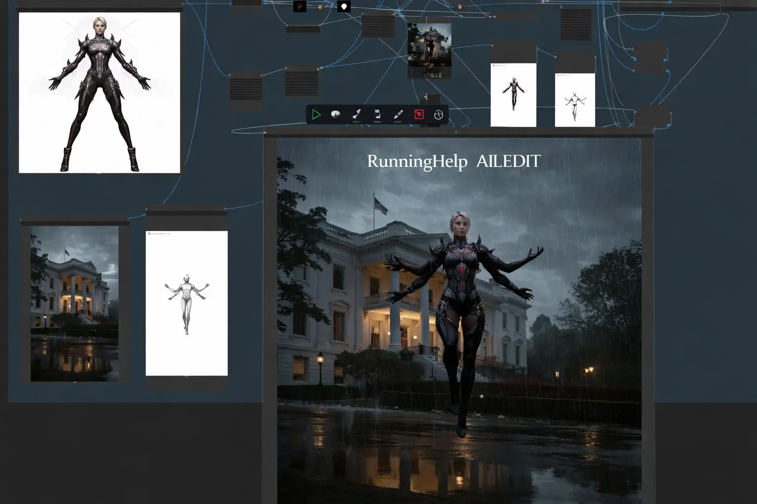 Qwen Image Edit specifies role posture scene image editing