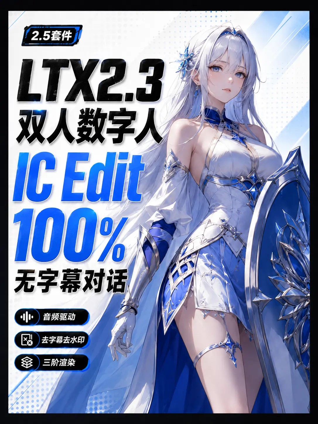 2.5 Suite | LTX2.3 Double Digital Human | IC Edit 100% No Subtitle Dialogue