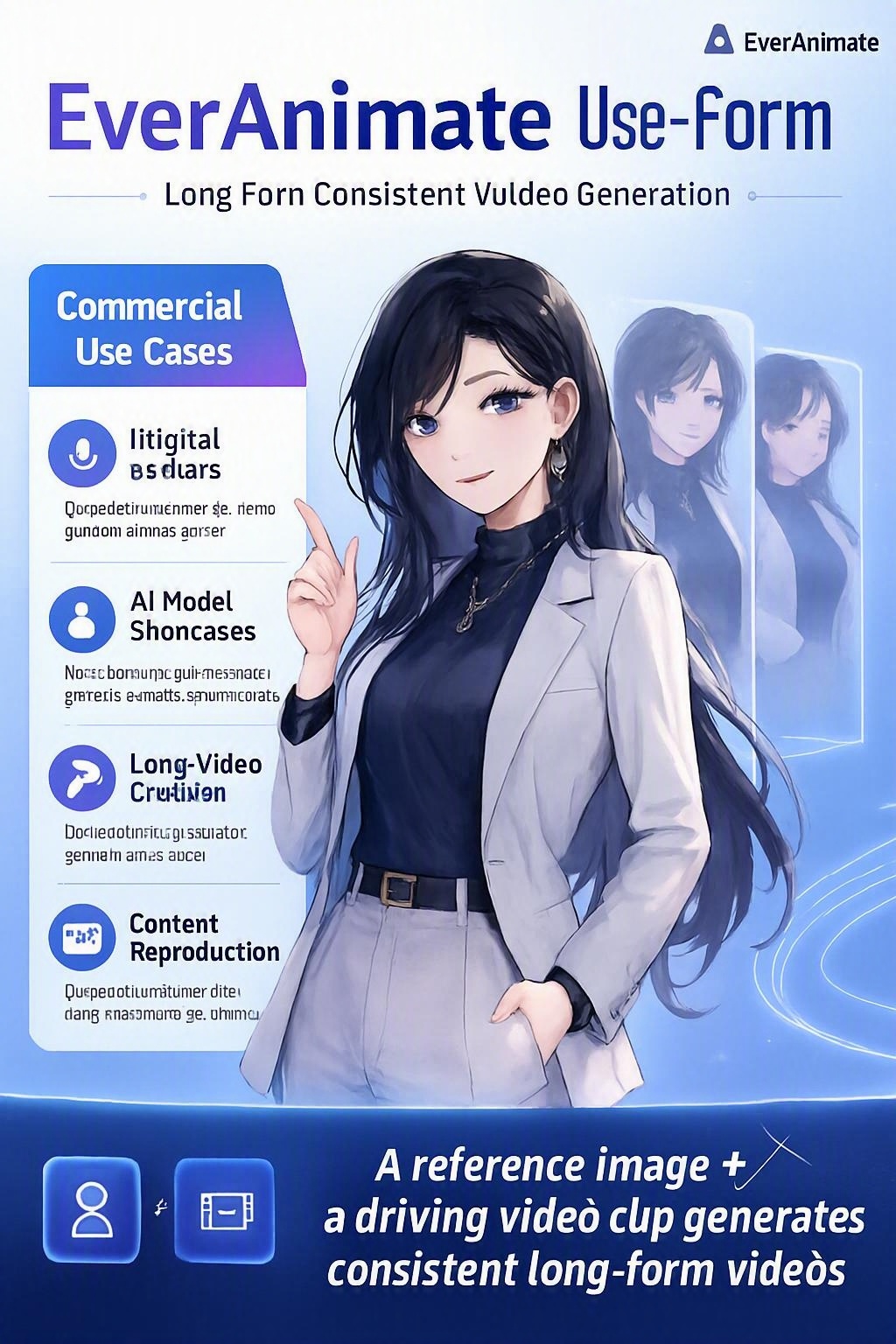 AI model long video one-click generation