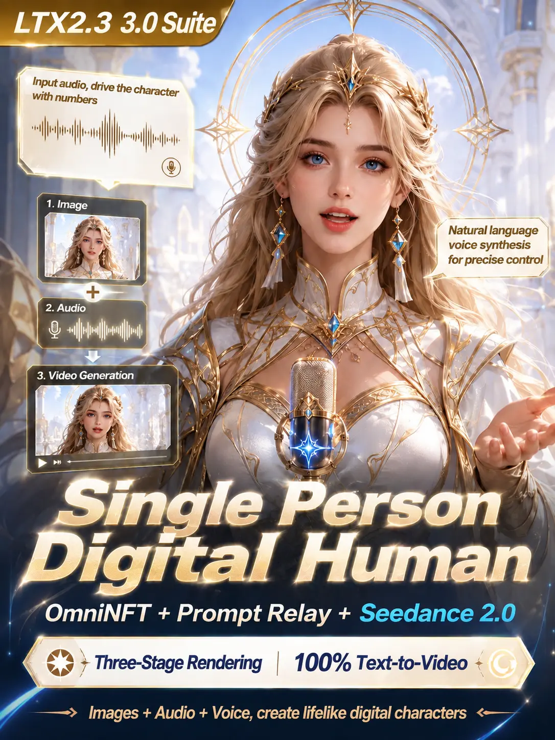 Single Digital Human 3.0 | OmniNFT Relay Distillation 1.1 | Audio-Driven