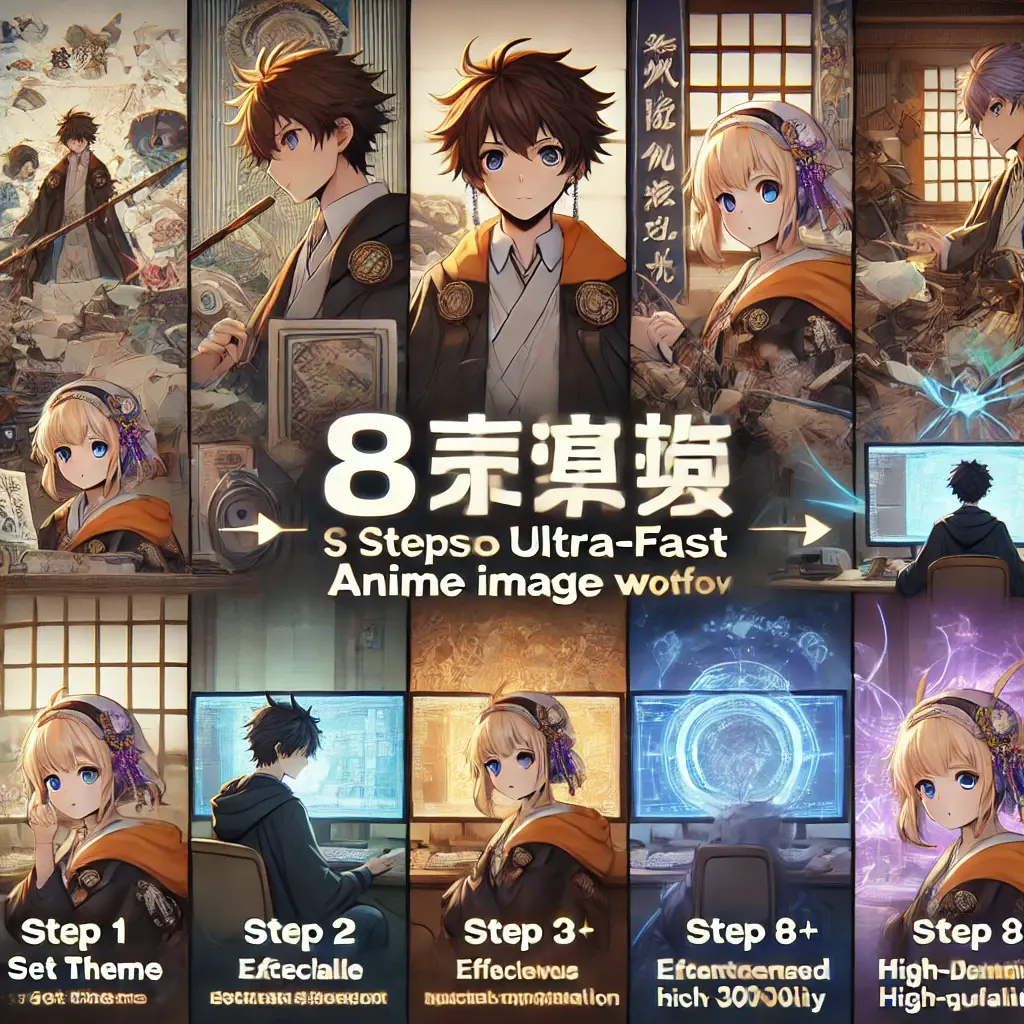 Anima Eight-Step Rapid Anime Image Generation Workflow