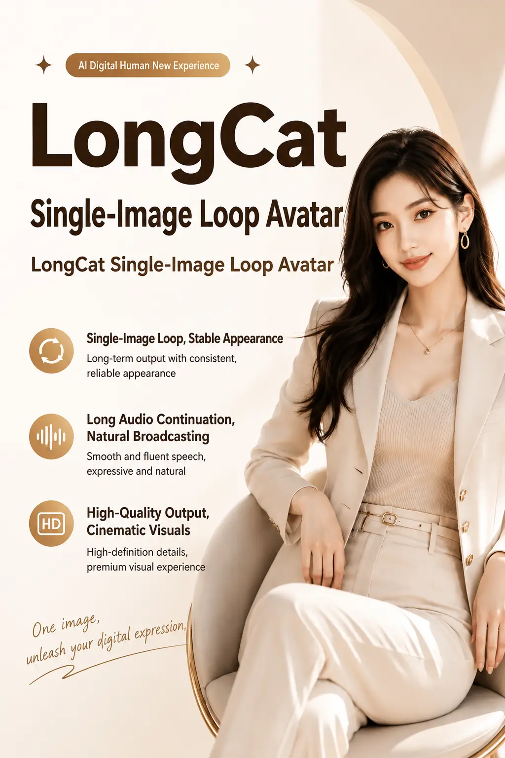 LongCat Avatar Single Image Loop Digital Human