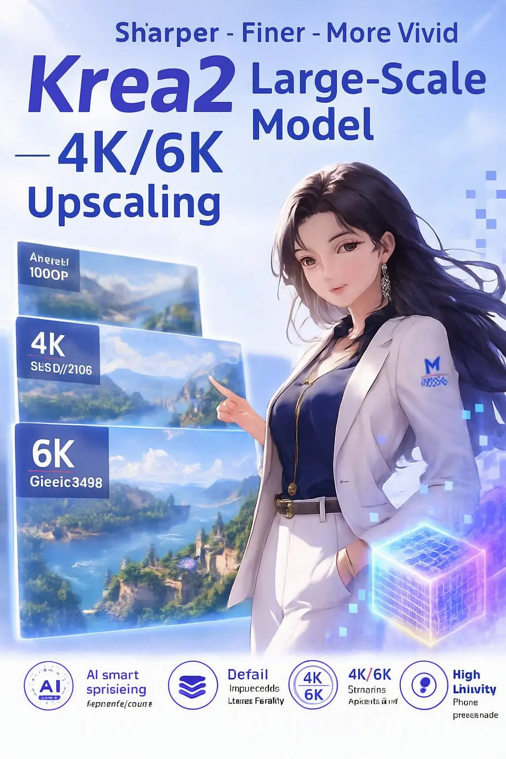 Krea2 Large-scale Image Engine | 4K/6K HD Upscaling Chain