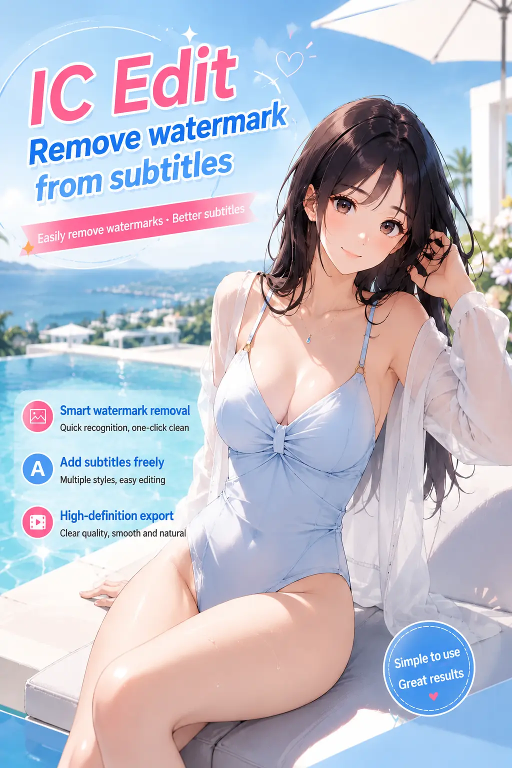 IC Edit Remove watermark subtitles