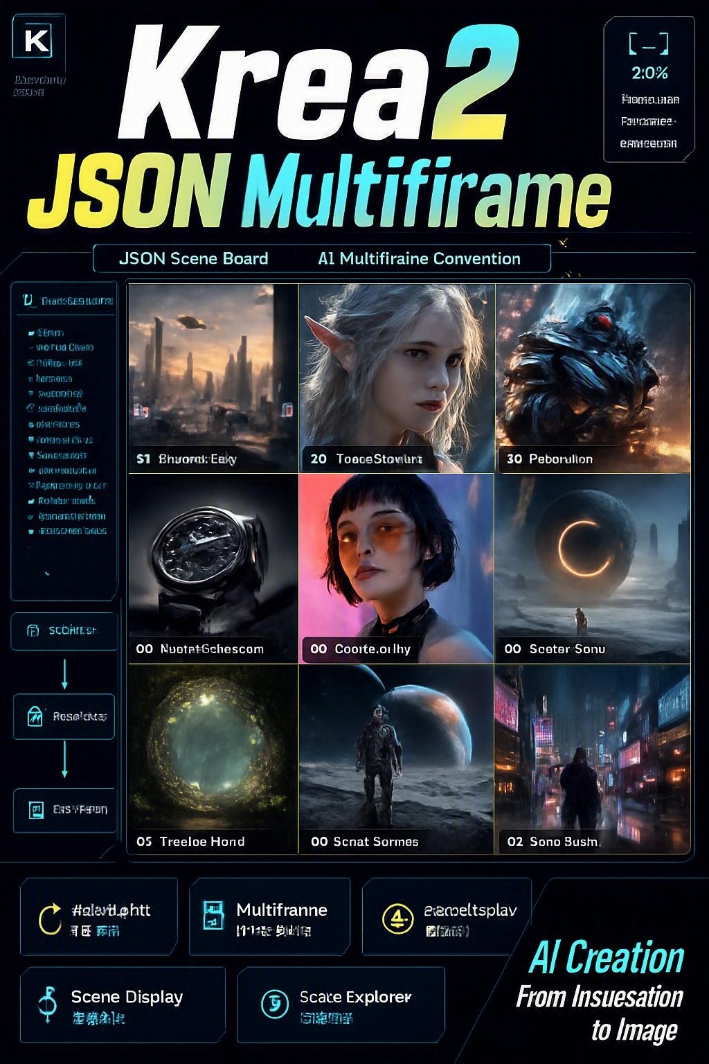 Krea2 JSON multi-grid storyboard