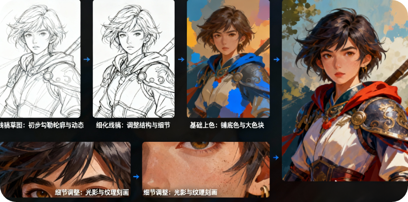 Illustration image generation