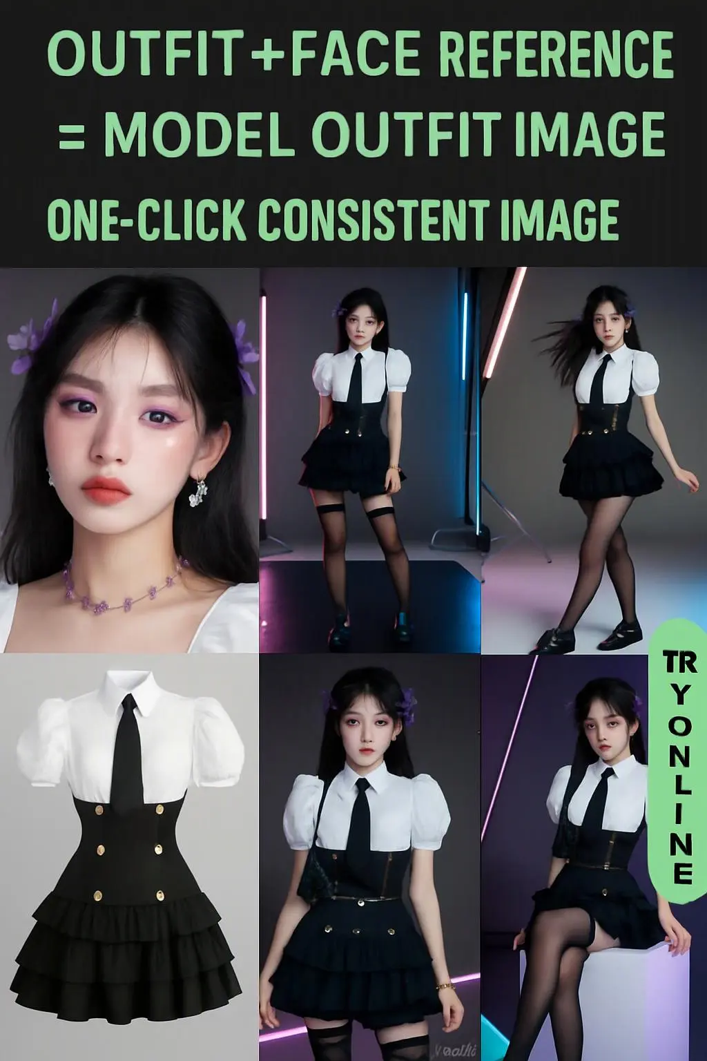 Clothing Face = Model Outfit Set