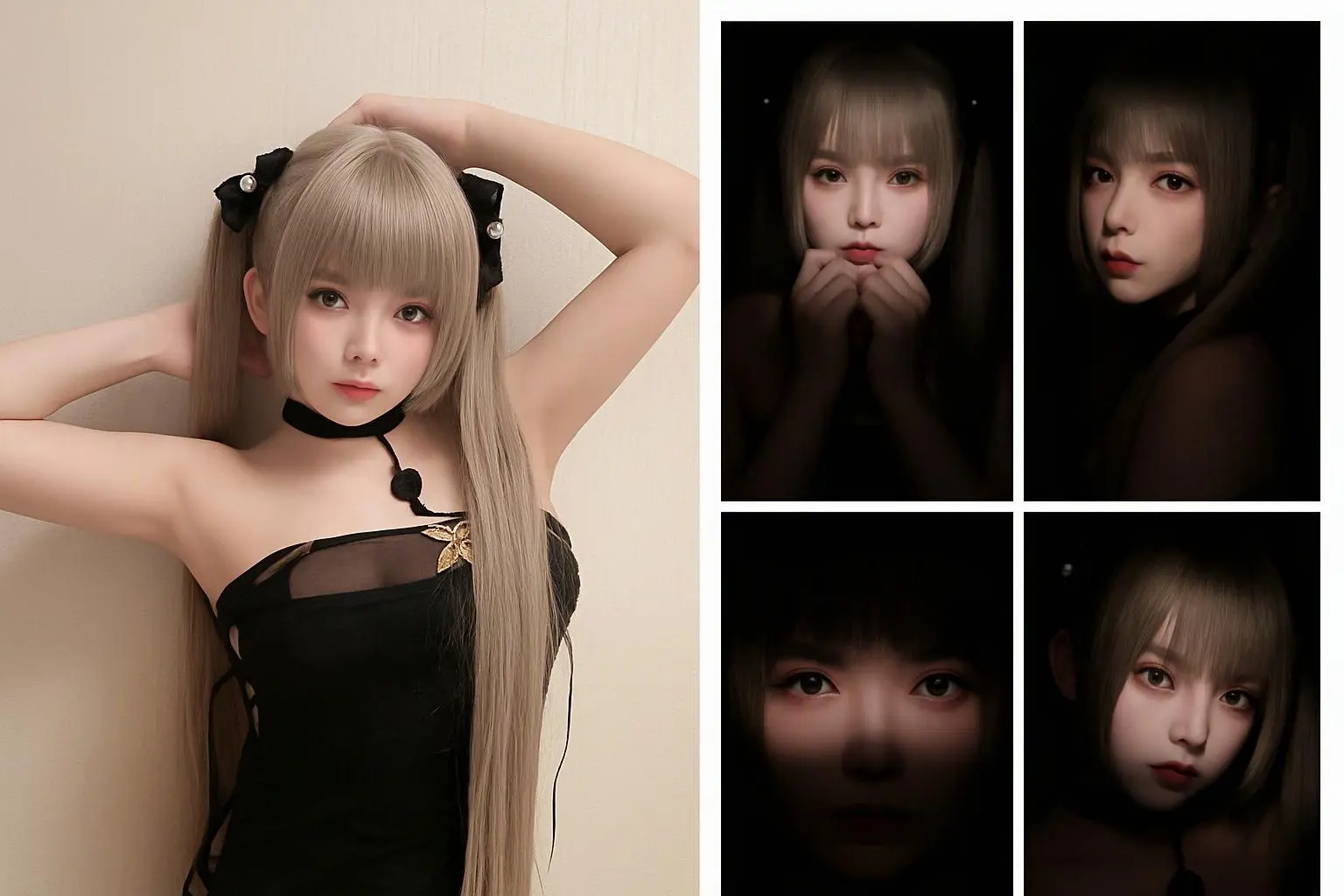 (Synchronous to asynchronous benchmark 0.15) Nano Banana Pro four-grid night style portrait (Zhenzhen AI Workshop)