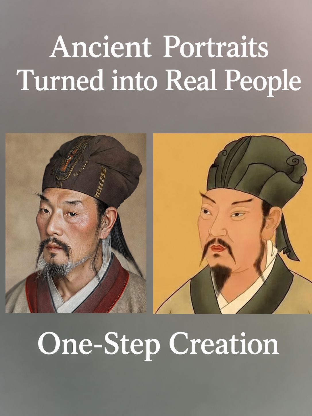 Ancient portrait turned into real person